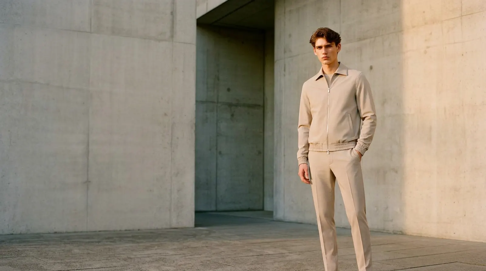 LIVANO model met cashmere trui en getailleerde broek